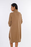 Beige Everyday Turtle-neck Dress-W24057