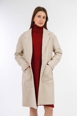 Off Whit Urban Long Coat-W24062