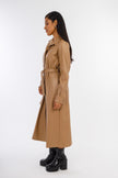 Beige Heather-Leather Dress-w24070