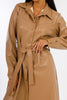 Beige Heather-Leather Dress-w24070