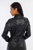 Black Heather-Leather Dress-w24070