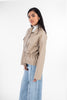 Beige Leather SnowTight Jacket-W24079