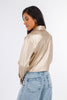 Gold Short Leather Blouse-W24090