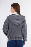 Light Grey Melton Jacket-W24094