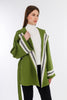 Green Boho Cardigan With Tape-W24095