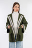 Olive Boho Cardigan With Tape-W24095