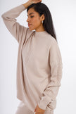 Beige Snuggy Pullover Set-W24098