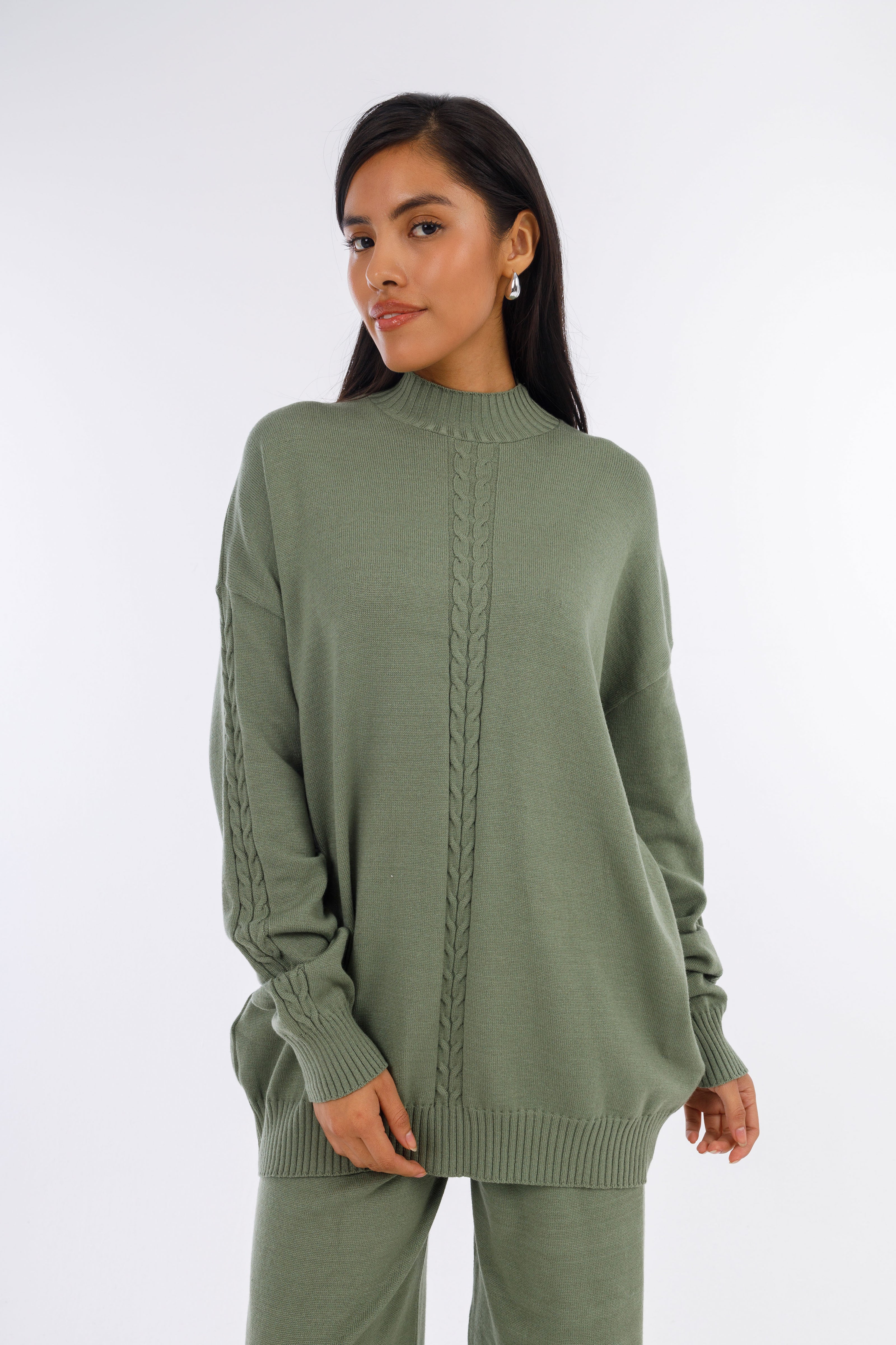 Olive Snuggy Pullover Set-W24098