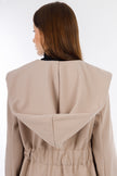 Beige Hoodie Gogh-To Coat-W24104