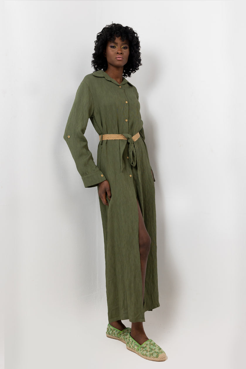 Green Yoru Malibu Dress S24082